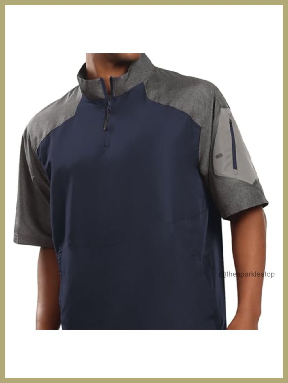 Holloway Raider Pullover Cage Jacket Quarter Zip Athletic Wear Sleeve Pocket